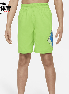 Nike/耐克正品Swim 3-D 大童男孩抽绳休闲日常沙滩短裤FZ6499-379