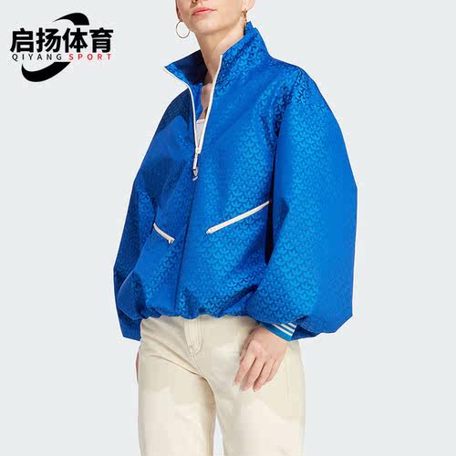 阿迪达斯女子运动半开拉链套头衫