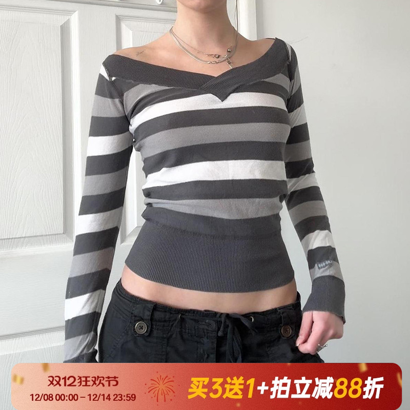 【美式复古】小众设计感V领长袖