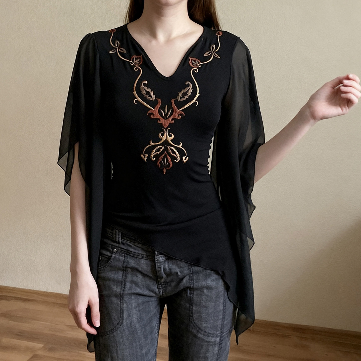 【敦煌古着】复古艺术刺绣长袖