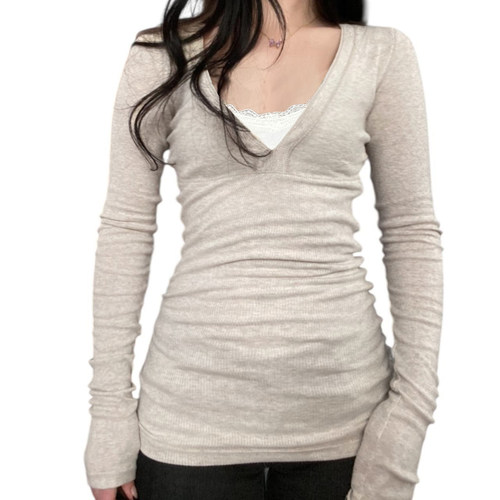 【纯欲少女】法式复古蕾丝长袖