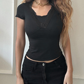 蕾丝拼接短袖 Amyway 件 法式 反季 特惠29