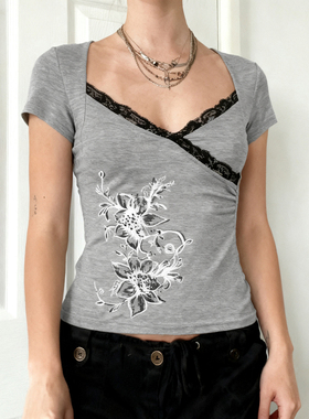 Amyway【反季特惠28/件】灰色印花T恤