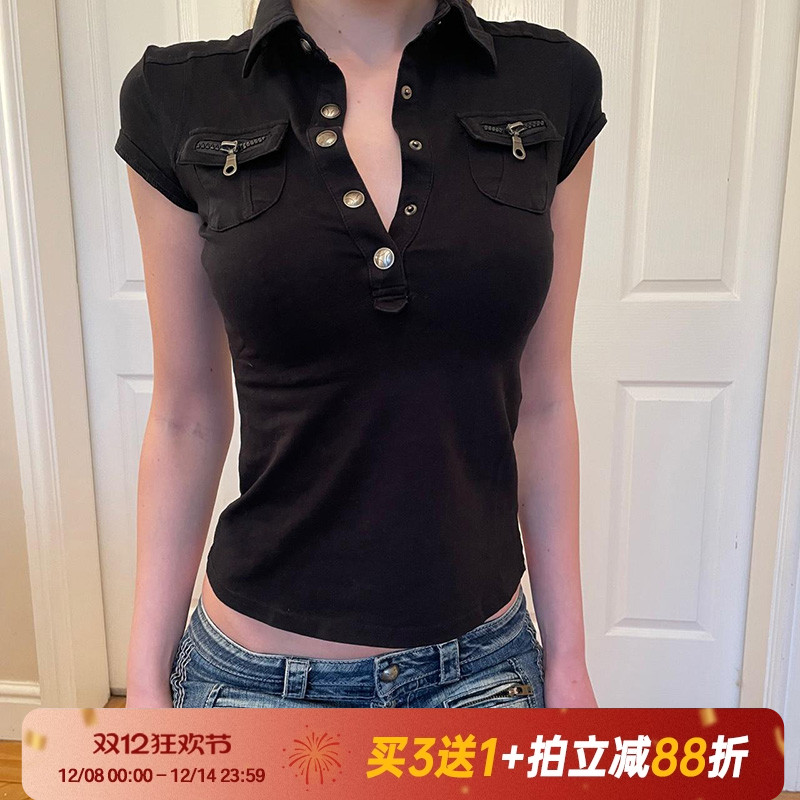 【摇滚少女】美式复古百搭短袖