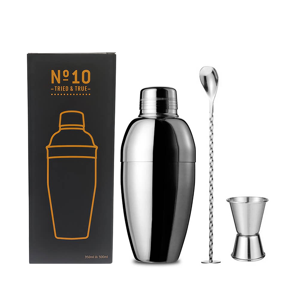 调酒器套装500毫升三段式雪克组合鸡尾酒套装入门级木架调酒工具