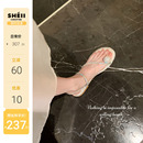 女拖鞋 两穿鸽子蛋水钻套趾细带平底凉鞋 sheii苏茵茵 夏 闪闪
