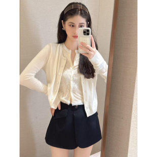 单排扣绵羊毛针织开衫 新款 2026春季 女外套XRJ5M10D 专柜正品