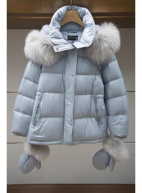 赵露思同款 JR 2026冬季新款 狐狸毛领鹅绒羽绒服外套女Q166002E