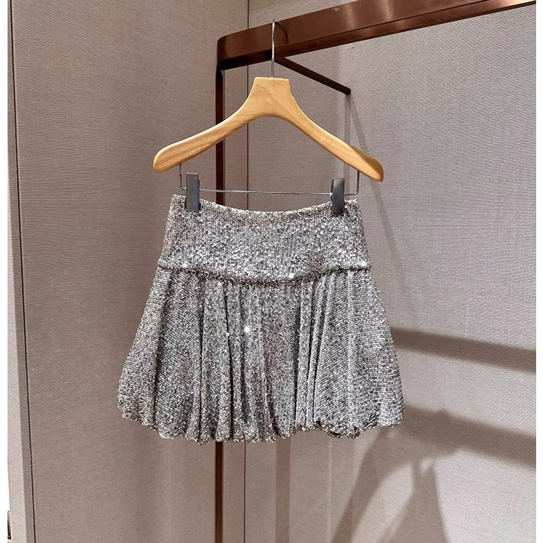 赵露思同款 JR 2025秋冬新款 高腰时尚亮片超闪半身短裙Q162902E