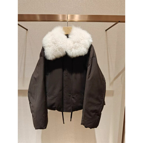 JR 专柜正品2025冬季新款 鹅绒羊毛皮领休闲羽绒服外套女XRJ7G09C