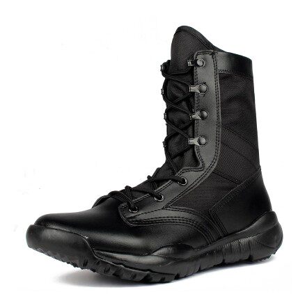 Boots militaires en cuir - Ref 1398024 Image 4