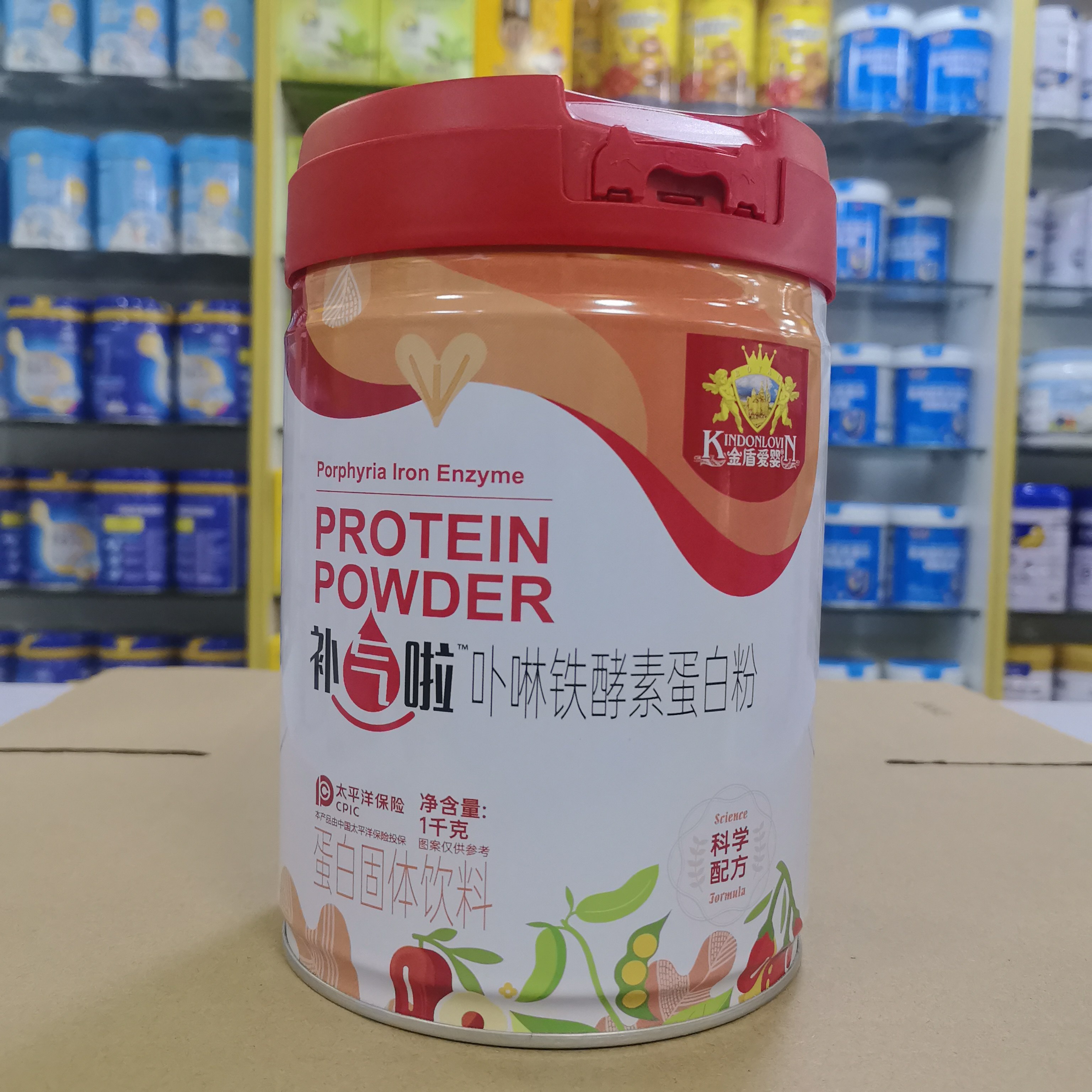 进店咨询 金盾爱婴蛋白质粉补气啦卟啉铁酵素蛋白粉1千克罐装好喝