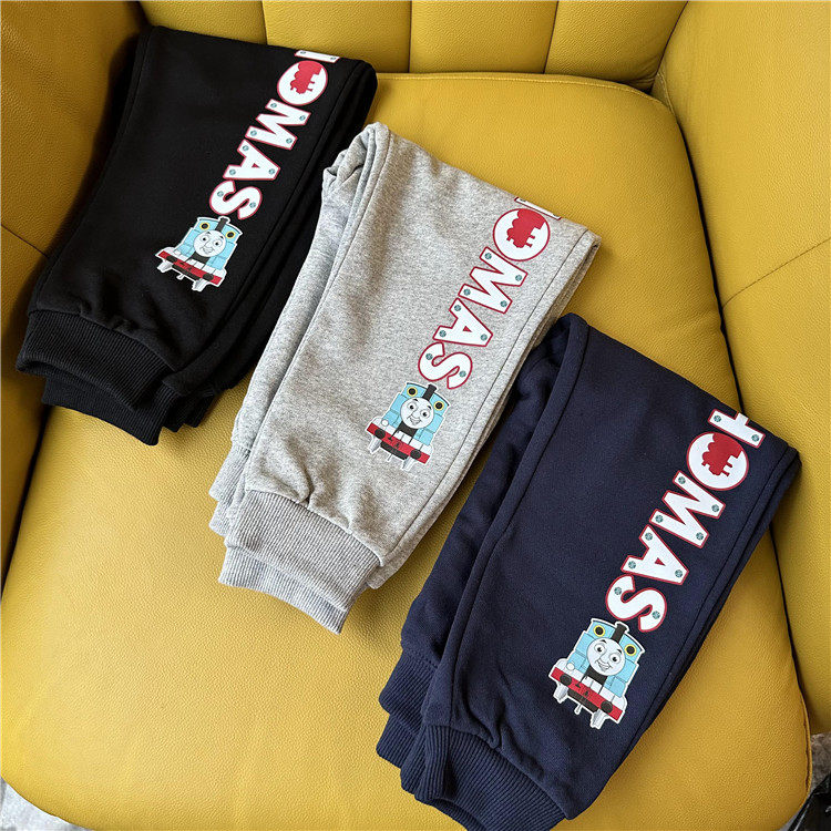 日单卡通新款托马斯小火车系列童装休闲运动长裤