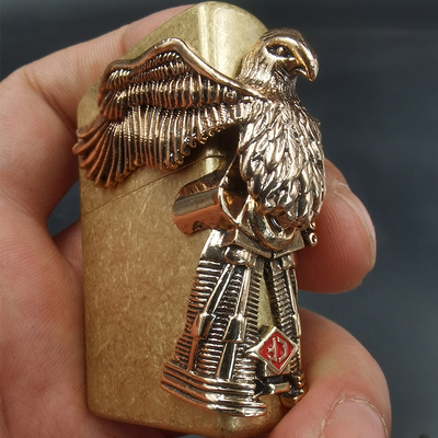 DIY煤油打火机适用Zippo哈雷鹰龙爪豹子立体贴章贴片佐罗通用装饰