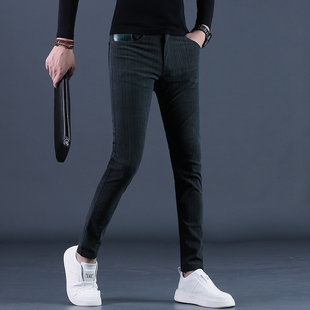 灯芯绒裤子男款休闲裤秋季韩版潮流修身小脚长裤爸爸秋冬潮牌男裤