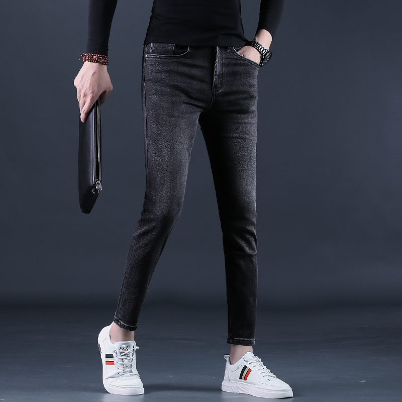 九分裤男秋冬款男士牛仔裤潮流修