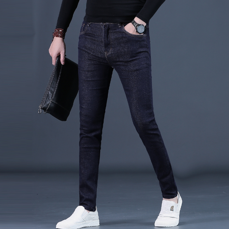 裤子男秋冬新款牛仔裤男士2024