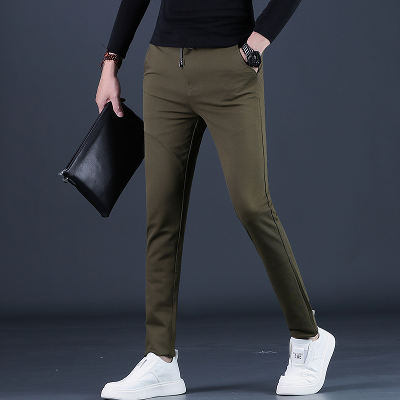 裤子男秋冬款休闲裤男士潮流修身