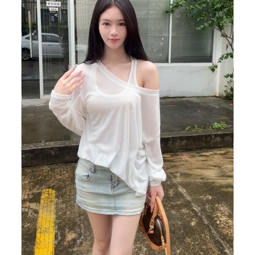 松弛感美式辣妹上衣两件套装