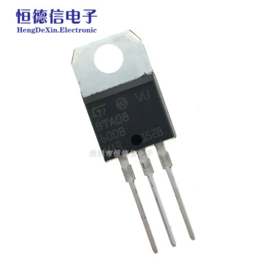 全新BTA08 BTA08-600B TO-220 8A/600V 双向可控硅 直插TO-220