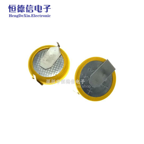 焊脚 CR1220纽扣电池 3V 优质国产 卧式 带两焊脚12mm 2引脚 A品