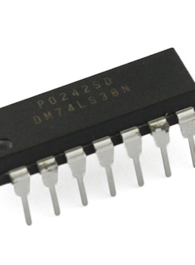 74LS38 开路输出2输入端四与非缓冲器 DIP-14 直插  DM74LS38N