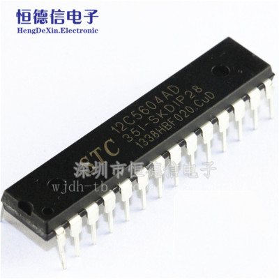 STC单片机 STC12C5604AD-35I-SKDIP28 STC12C5604AD 全新原装