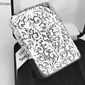 ZORRO佐罗打火机正品 白铜煤油防风复古深雕银色加厚唐草定制送礼