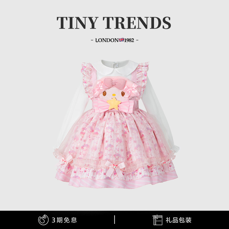 女童美乐蒂连衣裙蓬蓬生日公主裙图片