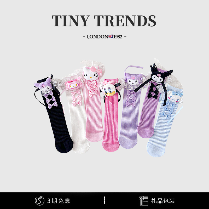 女童公主袜长筒袜可爱袜子公仔袜