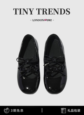 女童公主裙春秋新款洋气小女孩蝴蝶结黑色一脚蹬小皮鞋女宝宝单鞋