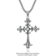欧美哥特风复古十字架镶钻钛钢吊坠ins嘻哈男潮个性 百搭项链配饰