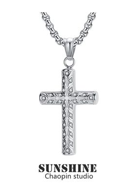 欧美恶魔之眼钛钢项链镶钻