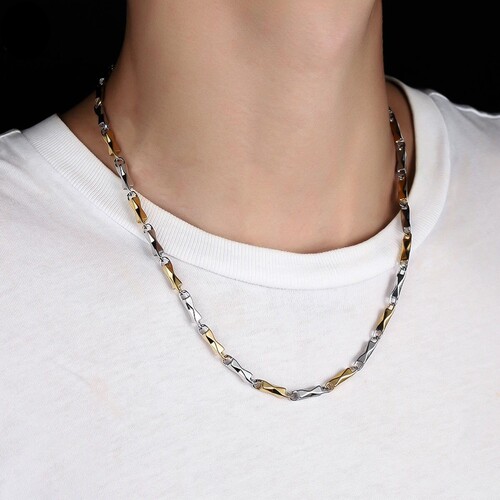 欧美嘻哈男潮莫比乌斯锁骨链