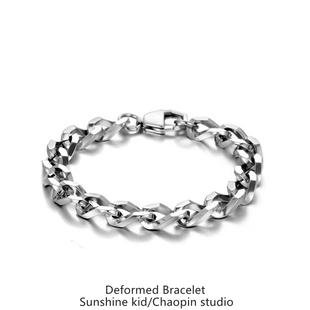 冷淡风街头情侣礼物手饰 女时尚 嘻哈ins潮男简约钛钢手链韩版 个性