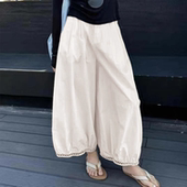 百搭高腰显瘦镂空蕾丝灯笼裤 大码 女休闲 新款 时尚 女装 胖mm2025夏季