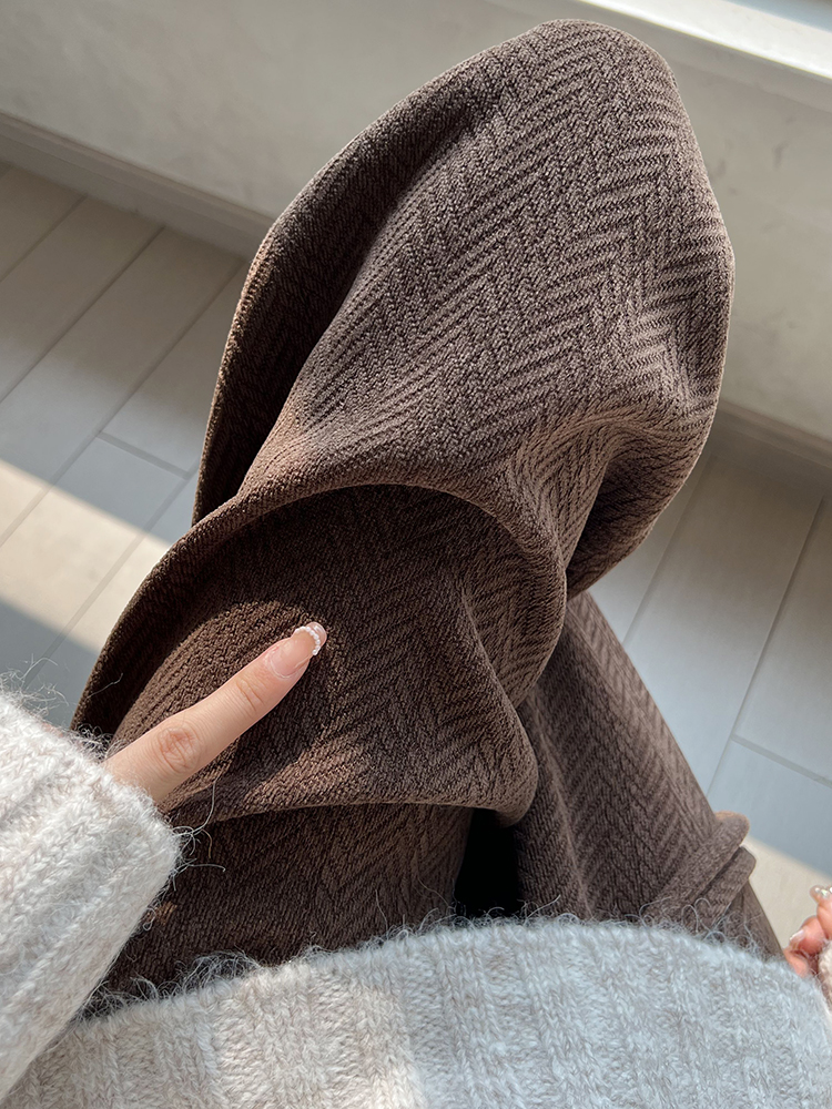 人字纹休闲高腰休闲拖地裤子