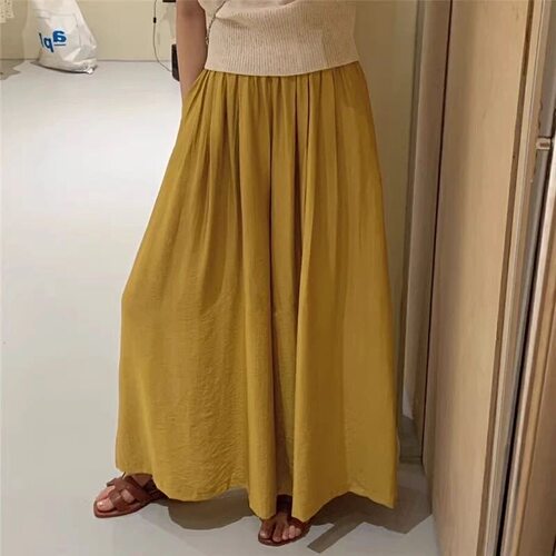 大码女装胖mm2026秋季新款时尚韩版宽松休闲松紧高腰阔腿九分裤裙