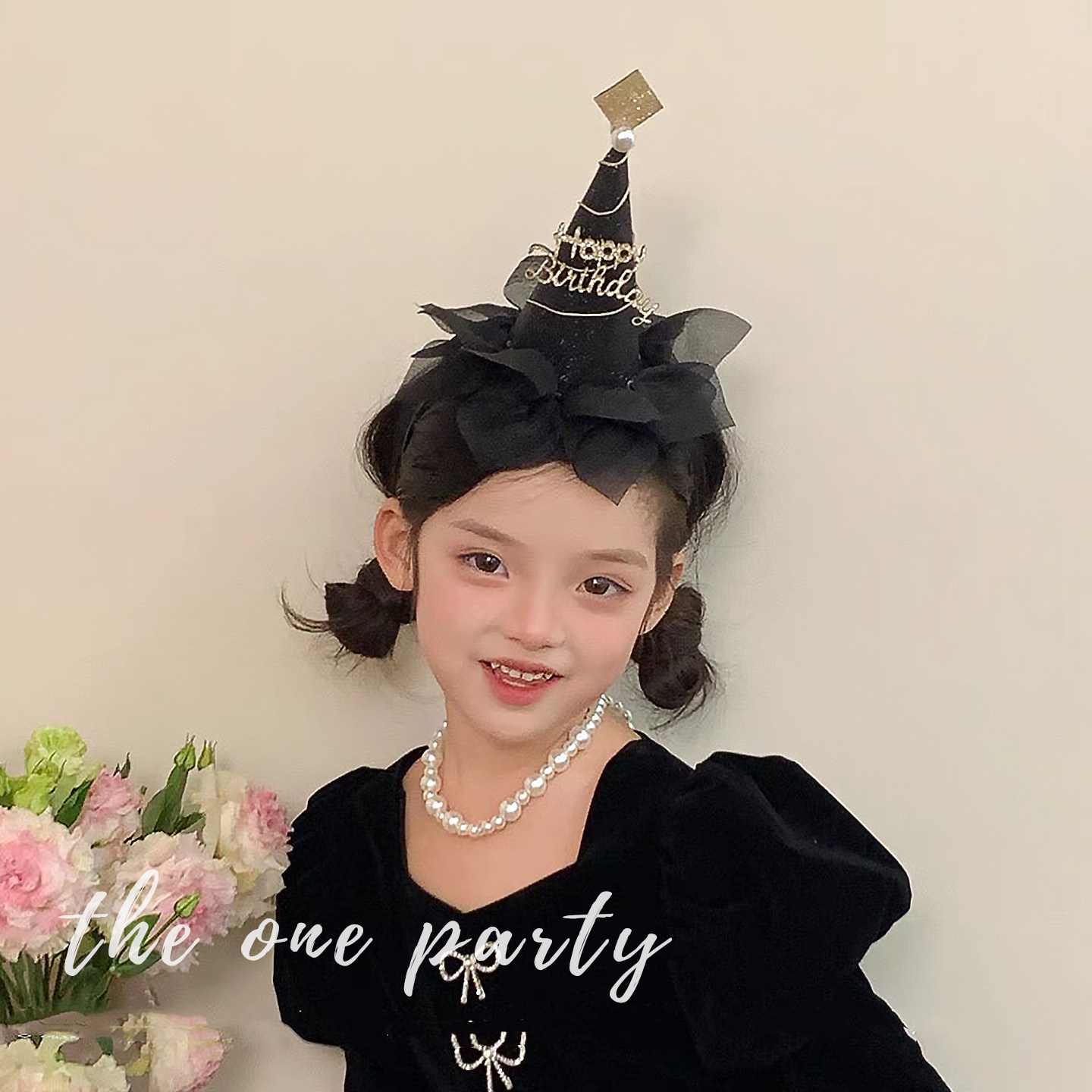 高级感宝宝生日帽子头纱派对发箍儿童女童女生头箍周岁场景头饰