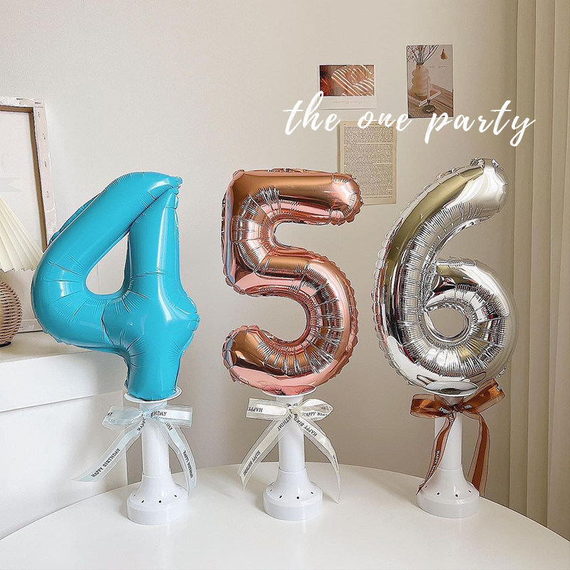 ins新款儿童生日铝膜数字气球桌面立柱生日派对装饰摆件拍照背景,节庆用品/礼品,气球,淘宝优惠券,粉丝福利购,淘宝优惠卷