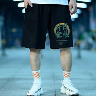 夏季 男装 休闲五分裤 子男士 胖子短裤 外穿运动沙滩裤 男宽松加肥大码