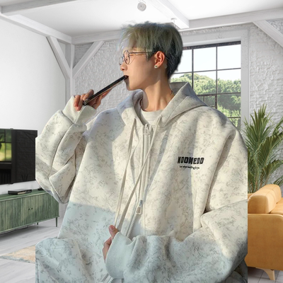 300斤特大码重磅开衫华棉卫衣男