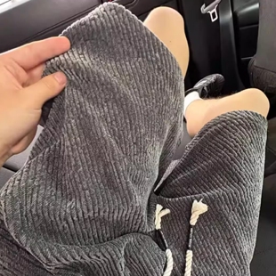 宽松针织提花条纹五分卫裤 美式 潮流外穿中裤 男夏季 男 重磅休闲短裤