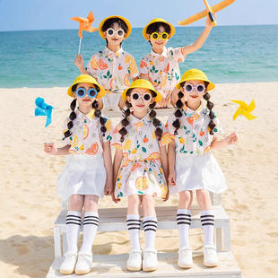 套装 小学生校服英伦风夏季 幼儿园园服六一儿童演出服主持活动班服