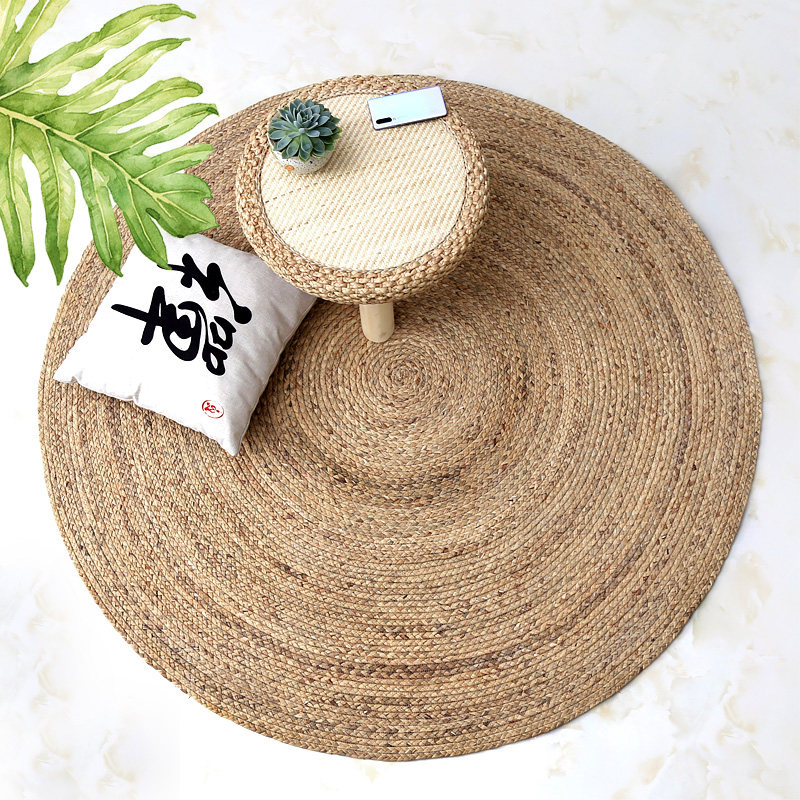 水草编织轻奢地毯圆形北欧手工家用卧室床边植物垫子客厅圆垫地垫|ruв категории домашний ткань, ковер - от Buy2taobao.com для оказания профессиональной услуги покупки агента Taobao