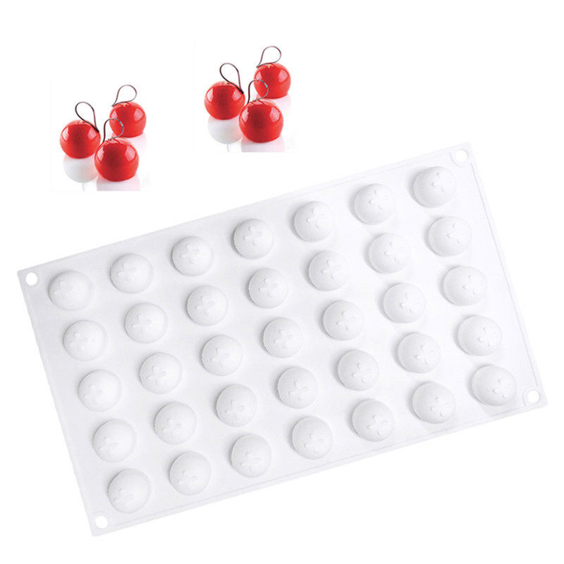 35连孔小号圆球形家用自制DIY巧克力豆糖果蛋糕月饼夹心馅料模具