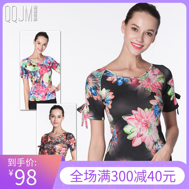 2019新款摩登舞服国标舞上衣女士印花弹力冰丝舞衣拉丁舞广场舞|ruв категории движение/йога/фитнес/фанаты товаров, танец/аэробика/гимнастика, латинский танец, латинский танец. - от Buy2taobao.com для оказания профессиональной услуги покупки агента Taobao