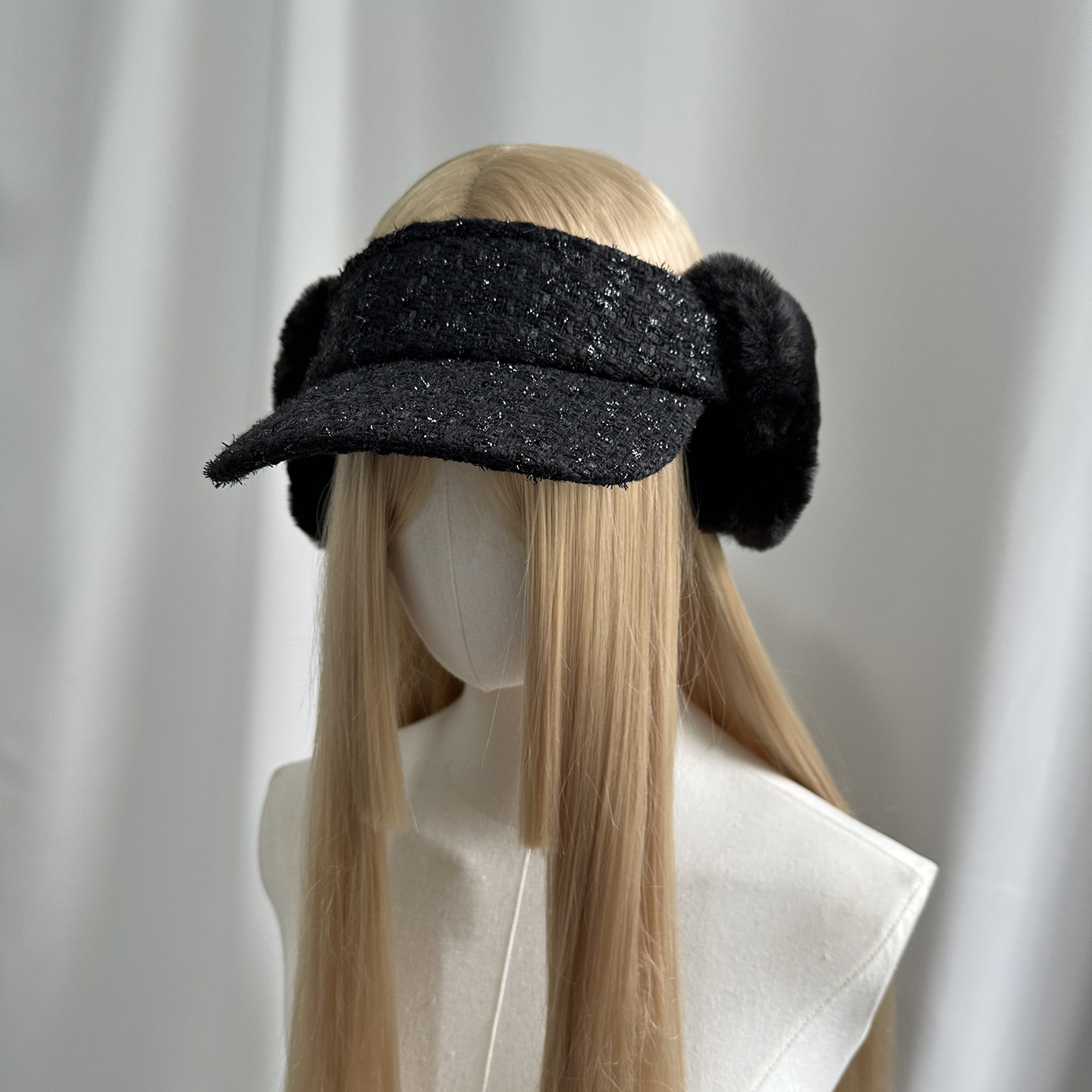 韩版设计款秋冬护耳冬季款小香风粗花呢气质棒球帽显脸小毛毛甜美,服饰配件/皮带/帽子/围巾,帽子,淘宝优惠券,粉丝福利购,淘宝优惠卷