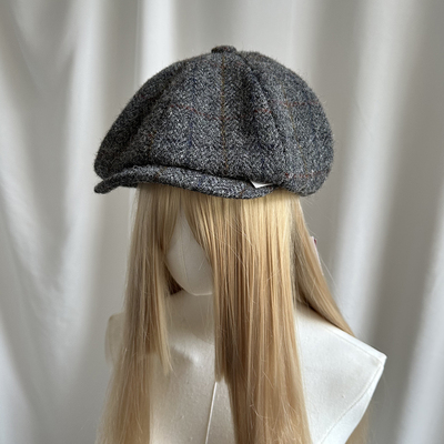 冬纯羊毛HarrisTweed品质八角帽子绅士英伦文艺男女哈里斯粗花呢