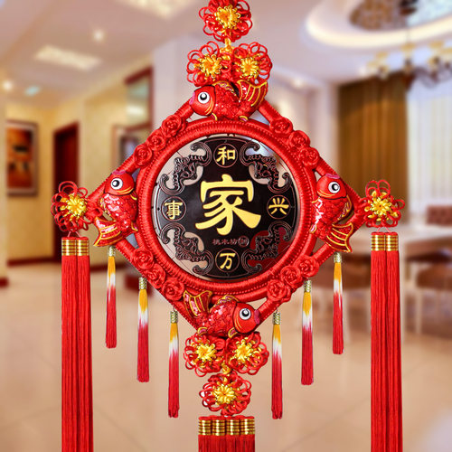 桃木中国结挂件客厅背景墙春节装饰乔迁新居手工中国结墙饰挂件